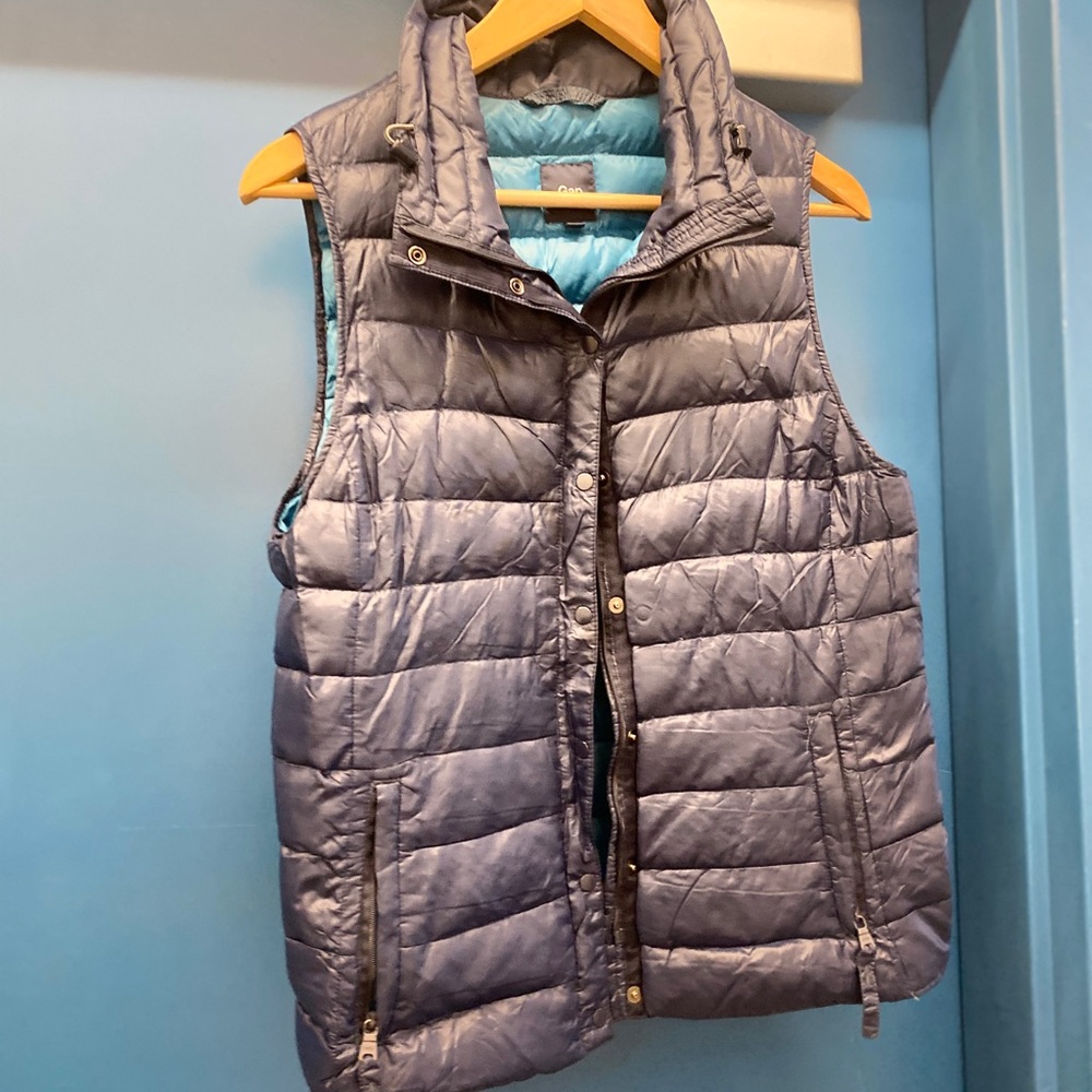 Gap Blue Quilted Puffer Vest